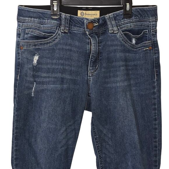 Democracy Ab Technology Women Stetchy Med Wash Blue Jeans Soft Comfortable Sz 12 - Picture 2 of 7